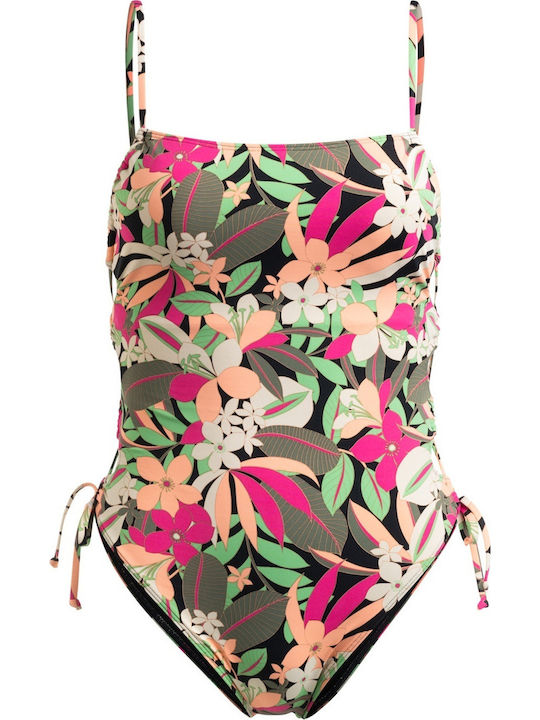 Printed Beach Classics One Piece Swimsuit with Removable Padding Anthracite