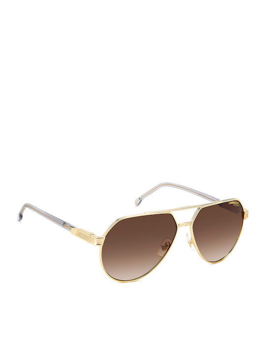 Carrera Unisex Sunglasses With Gold Metallic Frame And Grey Gradient Lens 1067/S 2F7/HA