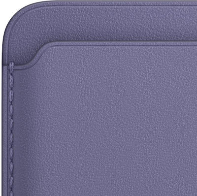 Apple Leather Wallet MagSafe Card Case Wisteria