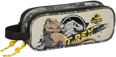 Casetă dublă Jurassic World Warning Grey 21 X 8 X 6 Cm