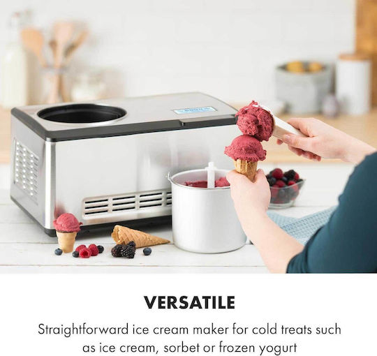 Klarstein Dolce Bacio TK49 Ice Cream Maker 2lt Silver