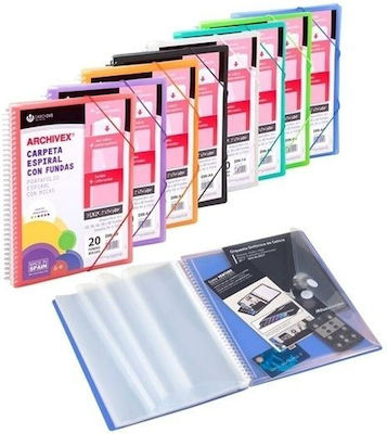 Carchivo Folder Transparent with Velcro for Paper A4