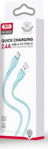 XO USB 2.0 Cable USB-C male - USB-A Μπλε 1m XO-NB240-TBL