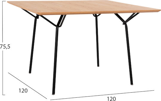 Trenk Τετράγωνο Τραπεζαρίας Φυσικό-μαύρο 120x120x75εκ. Trenk Τετράγωνο Τραπεζαρίας Φυσικό-μαύρο 120x120x75εκ.