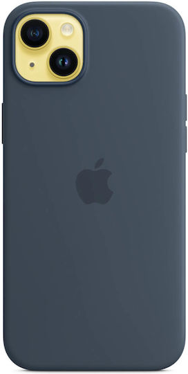 Apple Silicone Case with MagSafe Back Cover Σιλικόνης Storm Blue (iPhone 14 Plus)