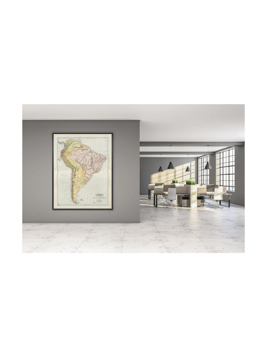 Rand, Mcnally & Co.'s Indexed Atlas Of The World Map Of South America Gemälde auf Leinwand 120x80cm