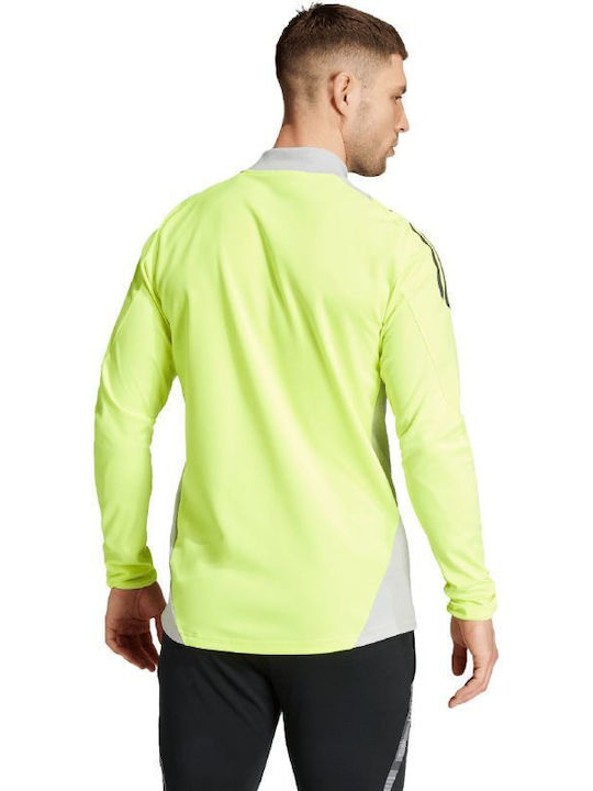 Adidas Tiro 24 Competition M Herren Sportliches Langarmshirt Ausschnitt mit Reißverschluss Gelb