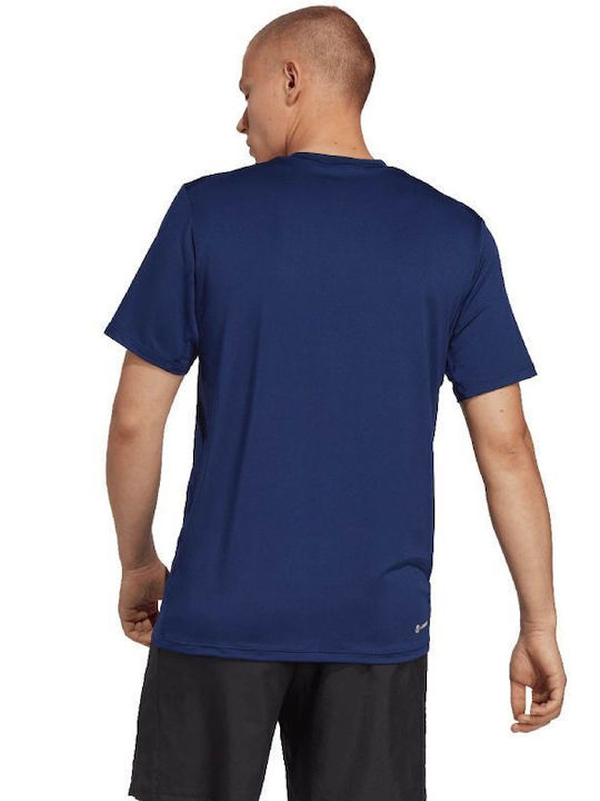 Adidas Stretch Ανδρικό Αθλητικό T-shirt Κοντομάνικο Μαύρο