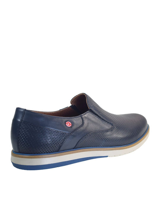 Δερμάτινα Ανδρικά Slip-On Μπλε