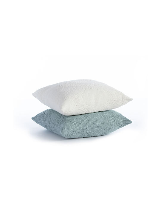 Nef-Nef Homeware Decorative Pillow Case Revence Velvet Aqua 50x50cm