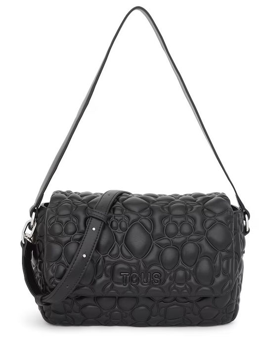 Tous Shoulder Bag Large Embossed Shapes 2002020451-black