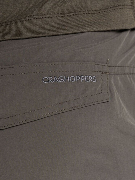 Craghoppers Nosilife Ανδρικό Κοντό Παντελόνι Πεζοπορίας Χακί