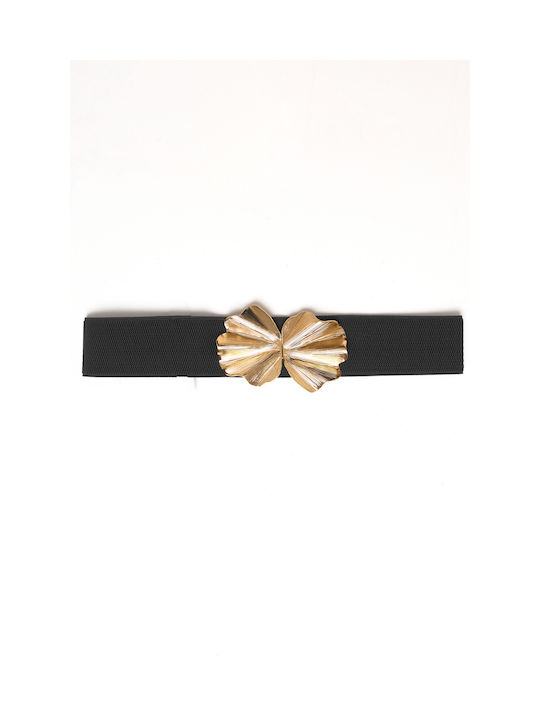 Jucita Wide Elastic Women's Belt Black