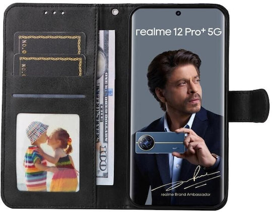 Classic Calf Texture Wallet Μαύρο (Realme 12 Pro 5G / 12 Pro+ Plus 5G)