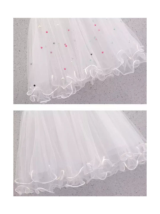 Unicorn Kids Tutu Skirt White