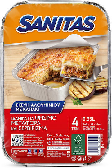 Sanitas Σκεύος μιας Χρήσης 9.3cm 4τμχ
