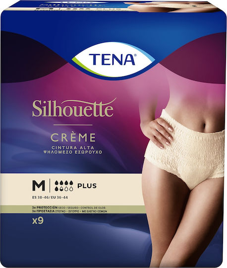 Tena Tena Silhouette Plus Medium Creme Πάνες Ακράτειας 9τεμ
