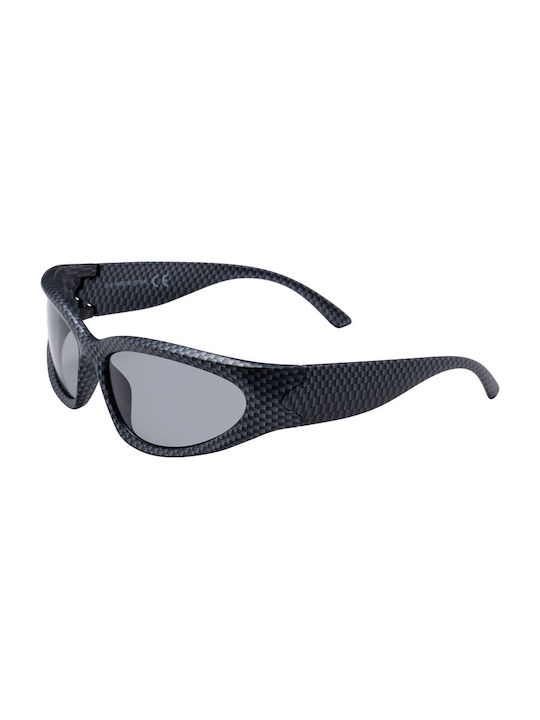 Sunglasses with Black Plastic Frame and Gray Lens 028085-4