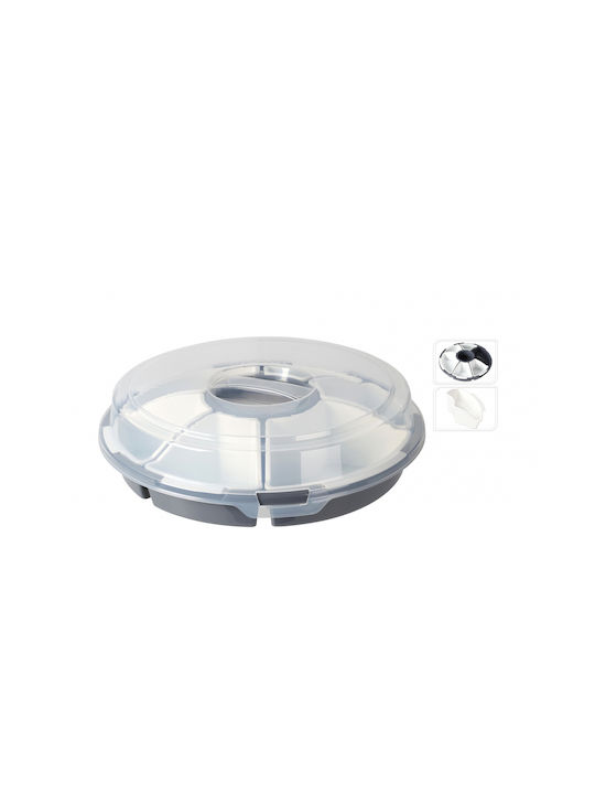 Excellent Houseware Πλαστική Ορντεβιέρα 6 Θέσεων Λευκή Ø33xY9cm Π33xΜ33xΥ9cm