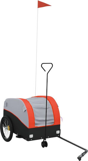 Vidaxl Anhänger Fahrradzubehör Schwarz Orange 30 Kilo Eisen