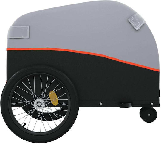 Vidaxl Anhänger Fahrradzubehör Schwarz Orange 30 Kilo Eisen