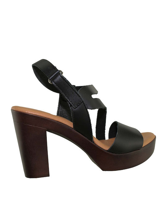 Leder Sandalen Schwarz
