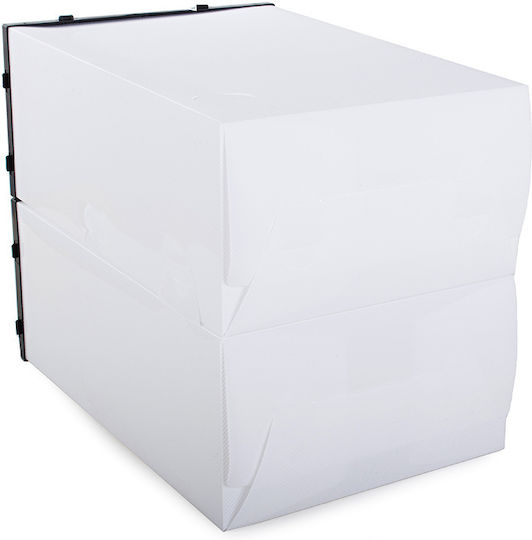 Plastic Casetă pentru Pantofi în Culoare Alb 34.5x24x14cm 1buc