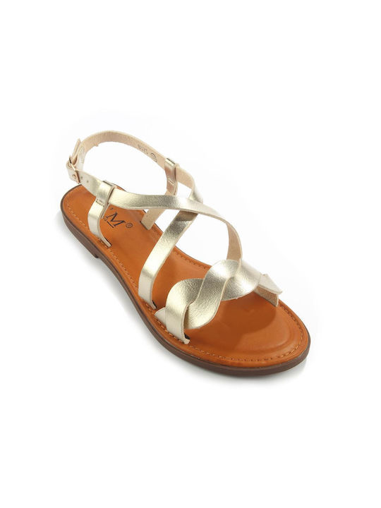 Antike griechische Sandale mit Borte Fshoes 8075.16 - Fshoes - Gold