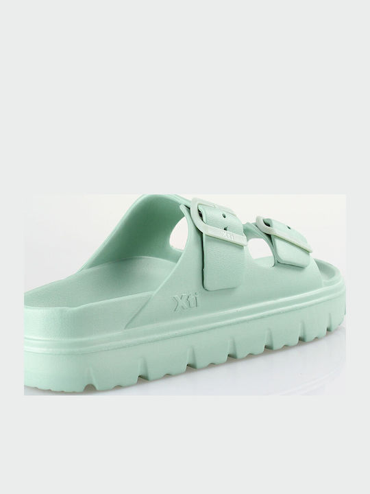 Women's Flip Flops in Style Sandals with Green Platforms