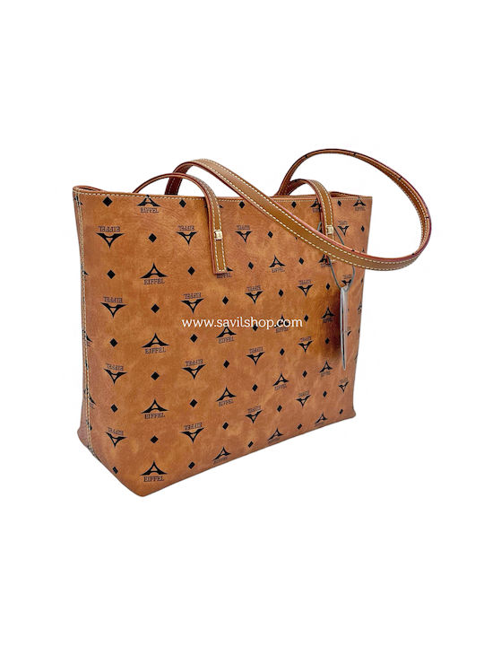 La tour Eiffel Damen Tasche Schulter Tabac Braun