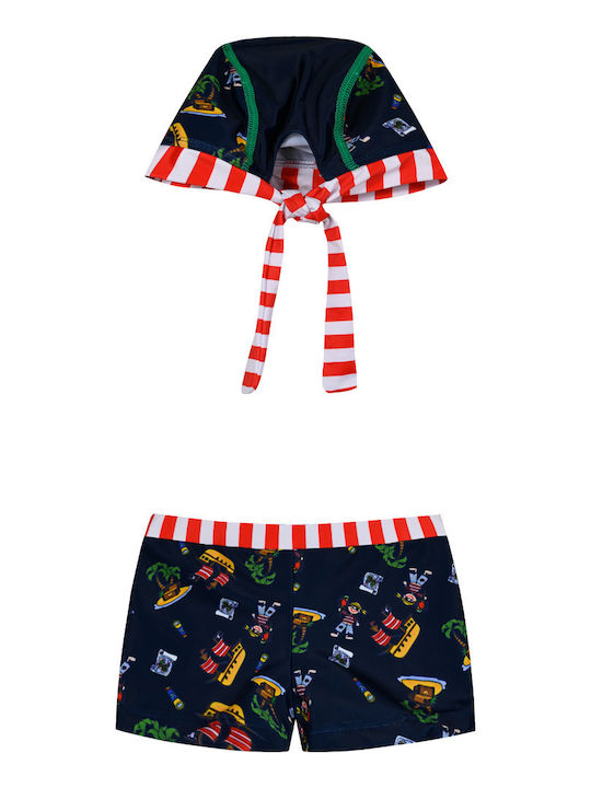 Energiers Pirate Set Kids Swimwear Swim Shorts with Hat Multicolour