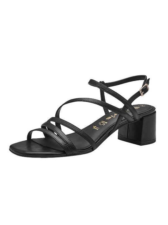 Tamaris Leder Damen Sandalen in Schwarz Farbe