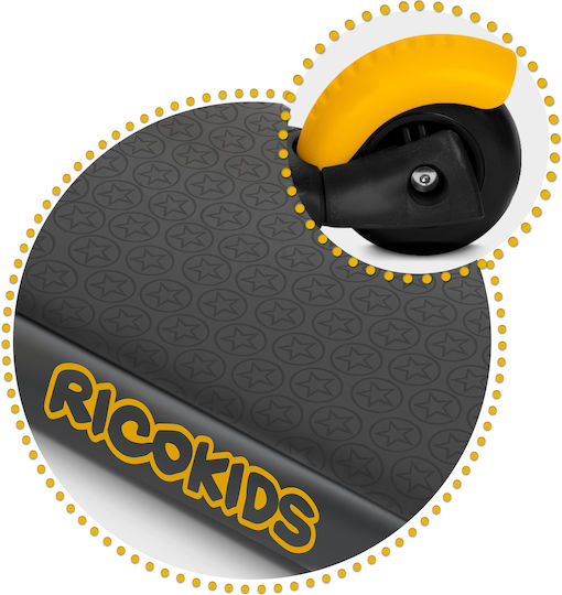 Ricokids Kinderroller Cubi 3-Rad mit Sitz Schwarz