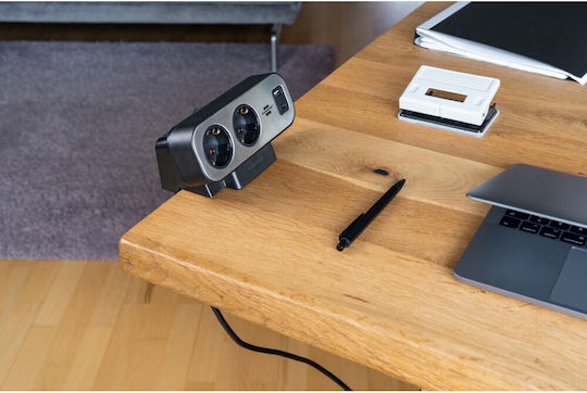 Brennenstuhl Πολύπριζο Aσφαλείας 9 Θέσεων με 2 USB-A, 1 USB-C, Διακόπτη και Καλώδιο 2m