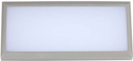 V-TAC Wall-Mounted Outdoor Ceiling Light LED IP65 20W with Cool White Light 31.9x17x11.4εκ.
