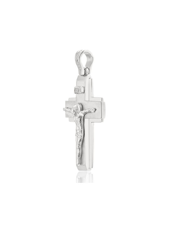 Fa Cad'oro White Gold Cross 14K