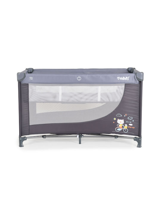 Cangaroo Tommy Παρκοκρέβατο 2 Επιπέδων New Grey 120x60cm