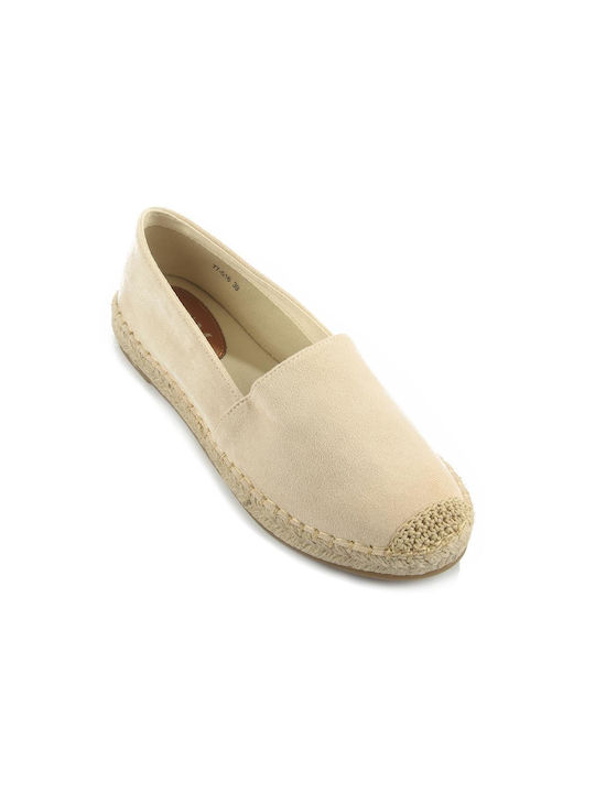 Fshoes Fshoes Din catifea Espadrile dama în culoarea Bej