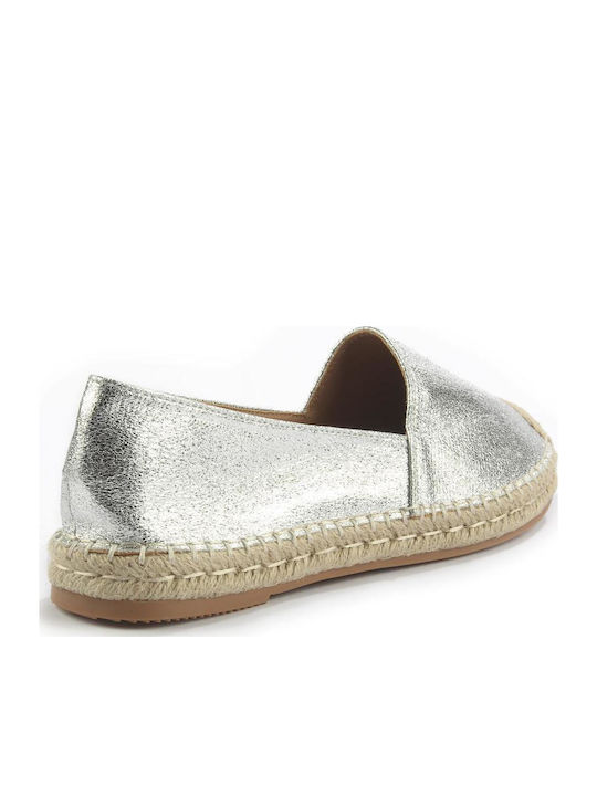 Women's Synthetic Leather Espadrilles Silver