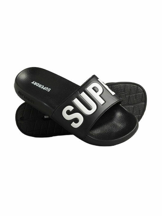 Superdry Slides Μαύρα