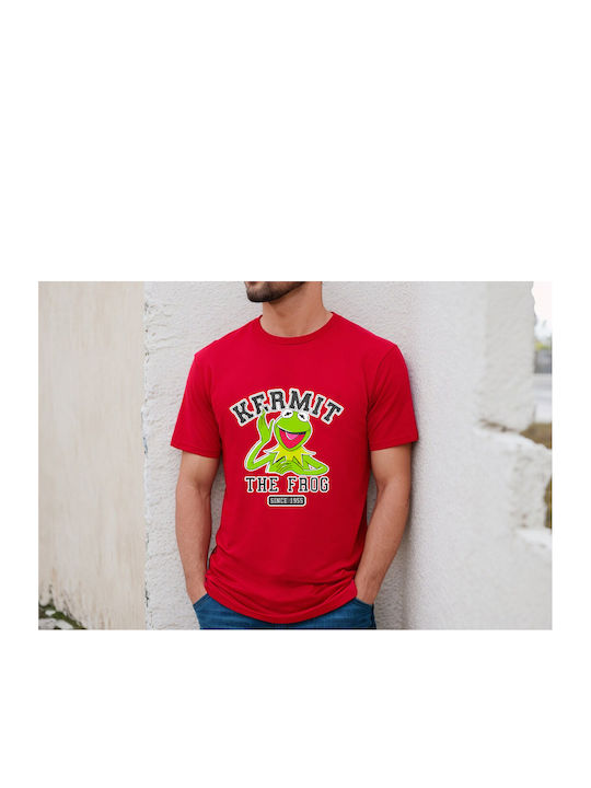 Fruit of the Loom The Muppet Show Kermit The Frog Original T-shirt Red Cotton