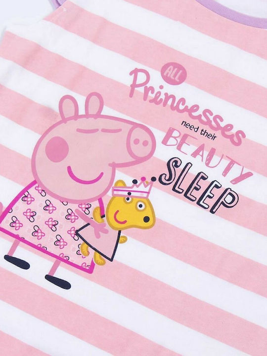 Kαλοκαιρινή Παιδική Πιτζάμα Peppa Pig Ροζ Μωβ