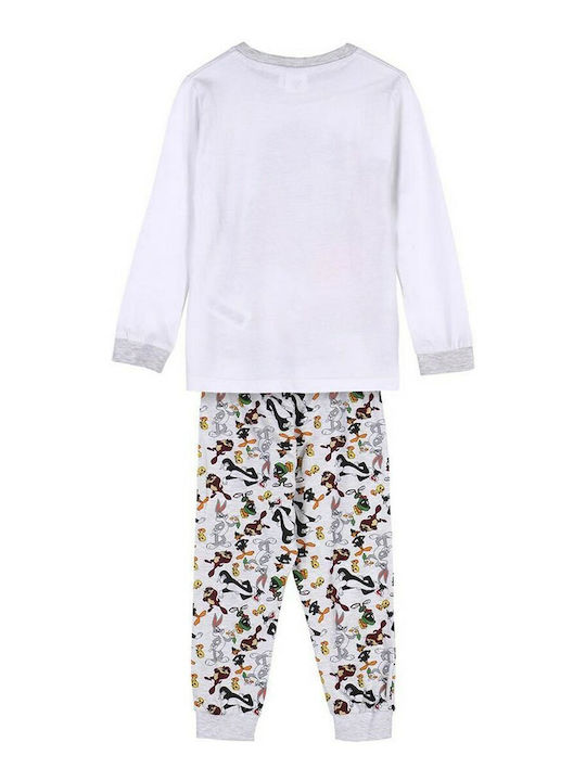 Pyjama Kinder Schlafanzug Looney Tunes Grau