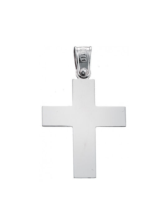 White Gold Baptismal Cross / Engagement Cross St490 Baptismal Cross For Boy 14K