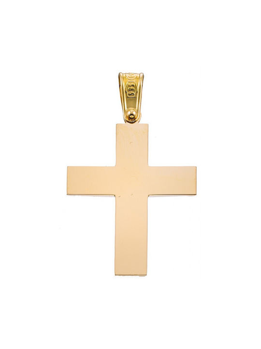 Kreuz Gold/Weißgold St363 14-Karat-Kreuz 14-Karat-Kreuz