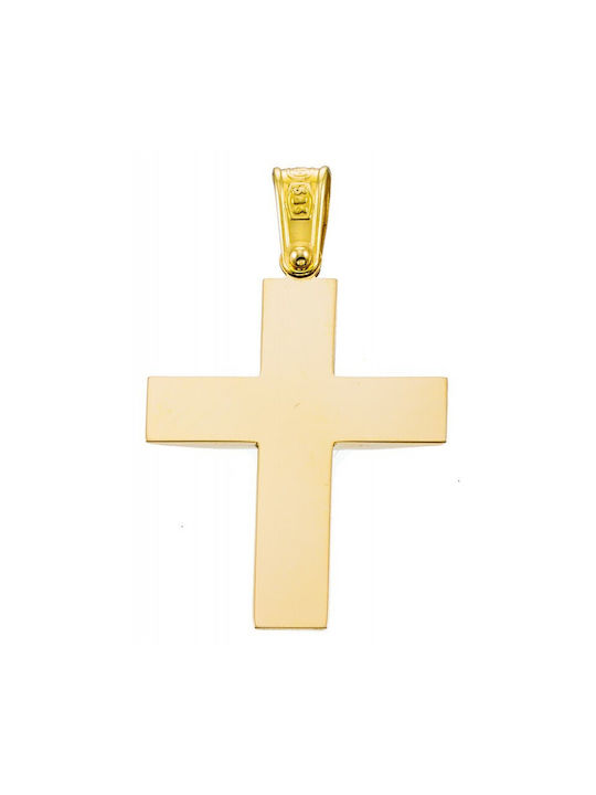 Gold/White Gold Baptism/Engagement Cross St364 Baptism Cross for Girl 14 Karats