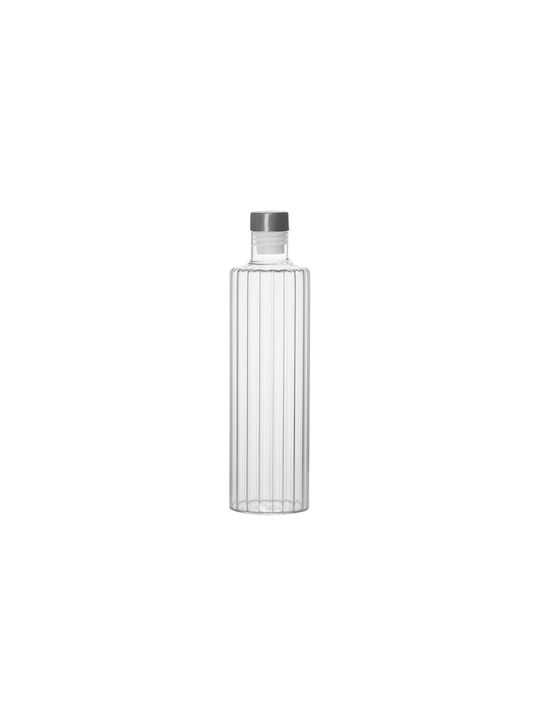 Andrea House Bottle Water Glass with Screw Cap Transparent 1000ml