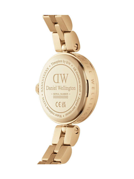 Daniel Wellington Lumine Crystals Womens Watch 22mm Battery With Gold Steel Bracelet