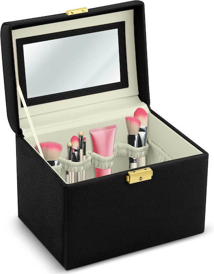 Massido Organisationsbox Für Kosmetik Mit Trennzeichen Schwarz 22.5x17.2x16.5cm