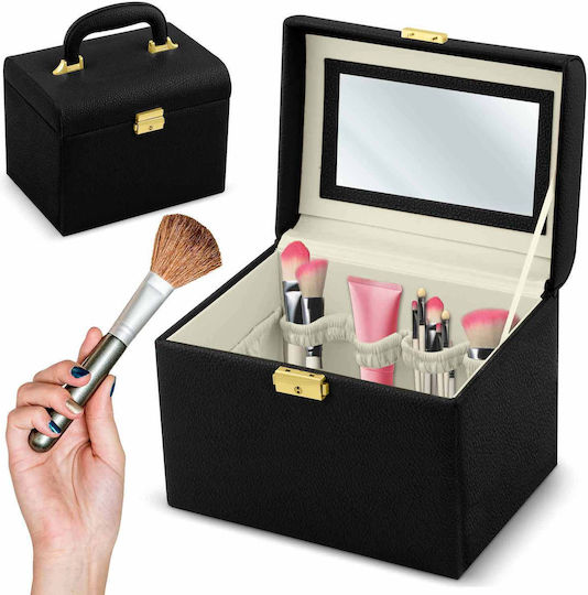 Massido Organisationsbox Für Kosmetik Mit Trennzeichen Schwarz 22.5x17.2x16.5cm